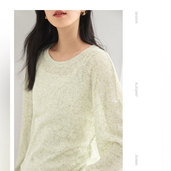 Flax Linen Blend knit top - Picture 2 of 8